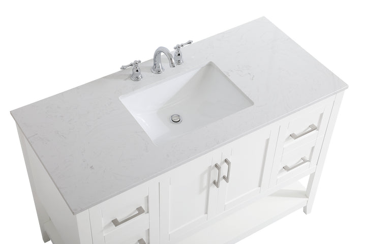 Elegant Lighting - VF16048WH - Single Bathroom Vanity - aubrey - White