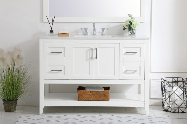 Elegant Lighting - VF16048WH - Single Bathroom Vanity - aubrey - White