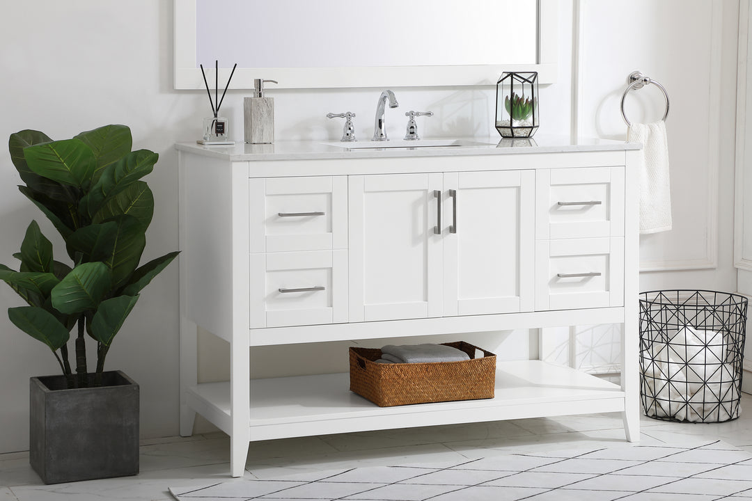 Elegant Lighting - VF16048WH - Single Bathroom Vanity - aubrey - White