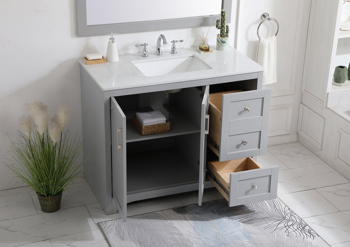 Elegant Lighting - VF17042GR - Single Bathroom Vanity - moore - Grey
