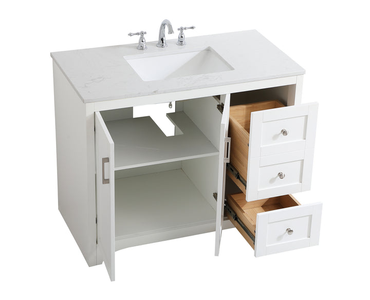 Elegant Lighting - VF17042WH - Single Bathroom Vanity - moore - White