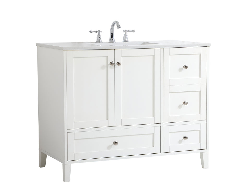 Elegant Lighting - VF18042WH - Single Bathroom Vanity - sommerville - White