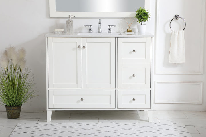 Elegant Lighting - VF18042WH - Single Bathroom Vanity - sommerville - White