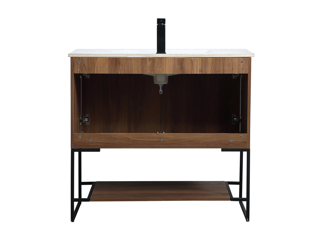 Elegant Lighting - VF42036WB - Single Bathroom Vanity - Gerard - Walnut Brown