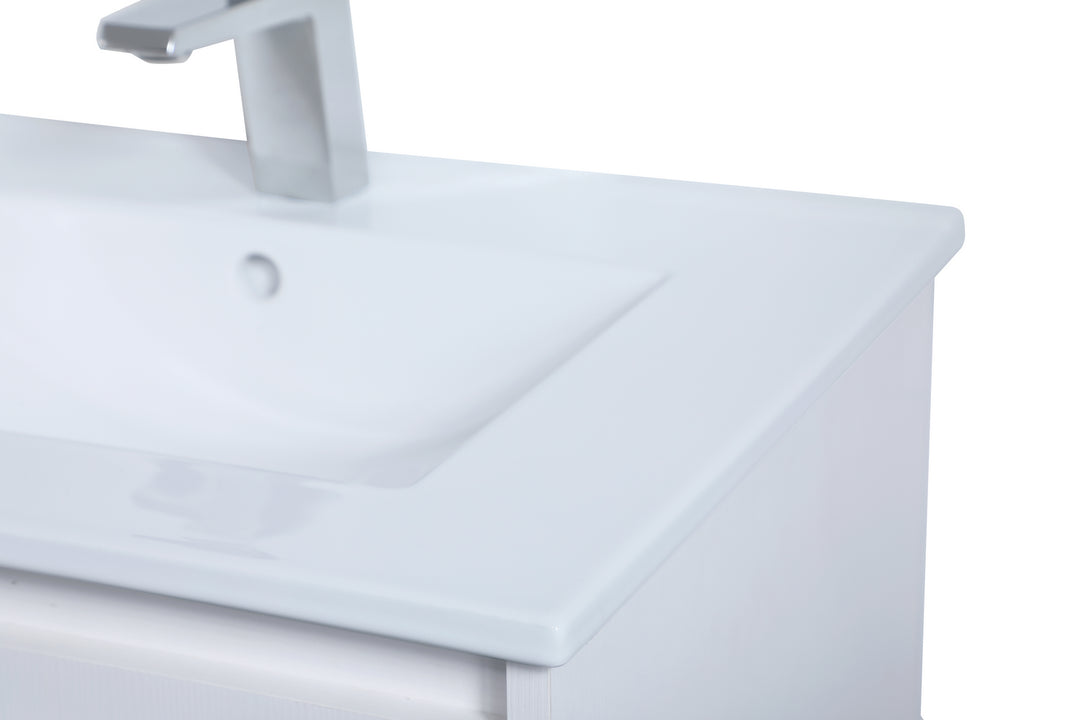 Elegant Lighting - VF43024WH - Single Bathroom Floating Vanity - Kasper - White
