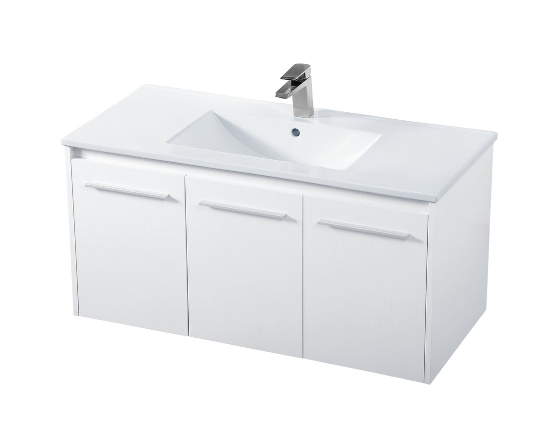 Elegant Lighting - VF44040WH - Single Bathroom Floating Vanity - Rasina - White