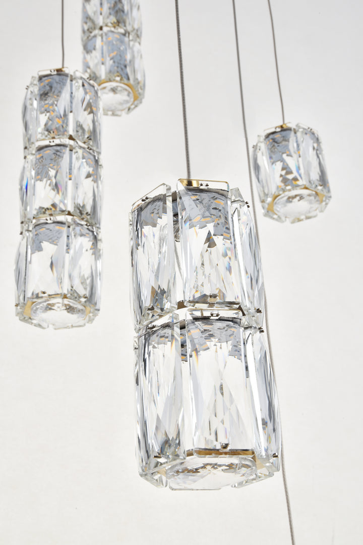 Elegant Lighting - 3500D24G - LED Pendant - Polaris - Gold