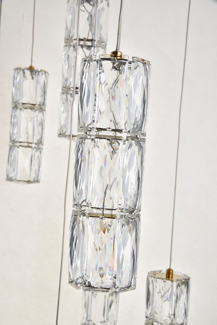 Elegant Lighting - 3500D28G - LED Pendant - Polaris - Gold