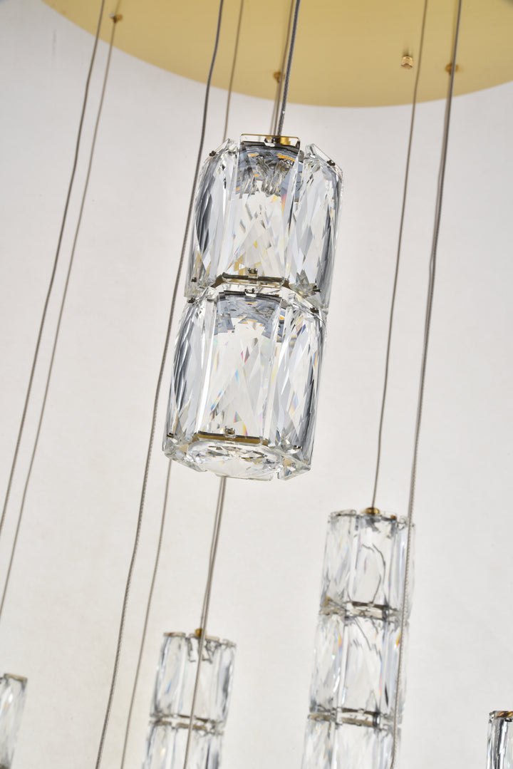 Elegant Lighting - 3500D28G - LED Pendant - Polaris - Gold
