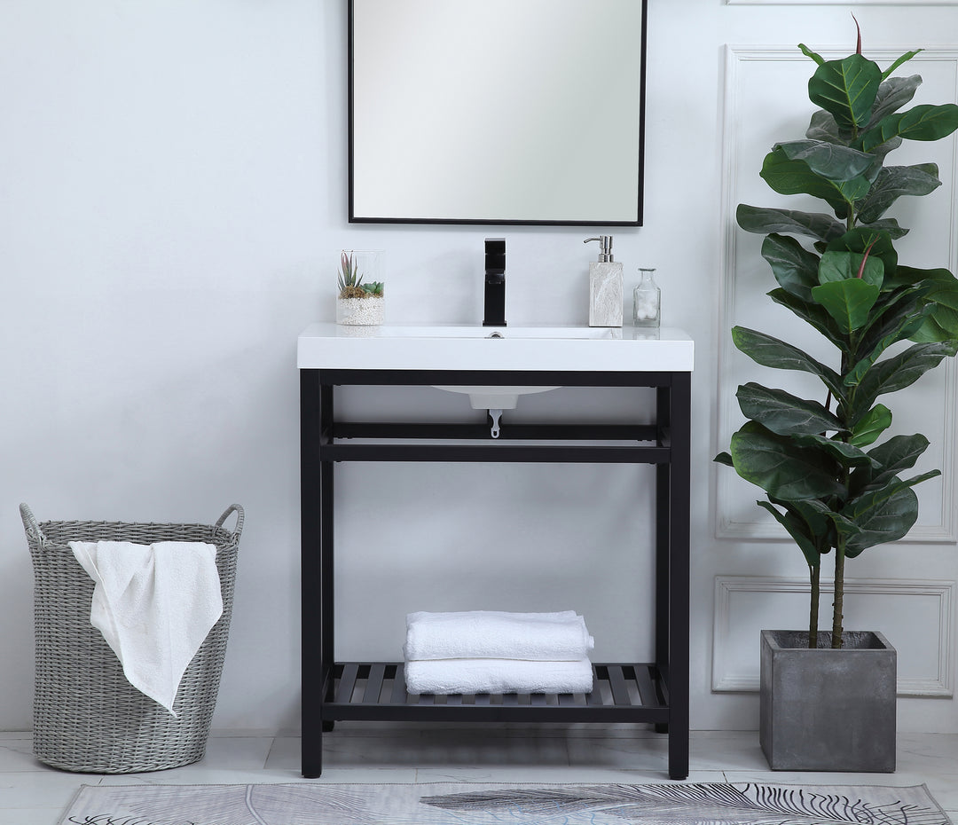 Elegant Lighting - VF14030BK - Single Bathroom Vanity - Raya - black