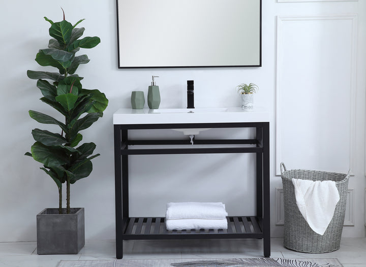 Elegant Lighting - VF14036BK - Single Bathroom Vanity - Raya - black