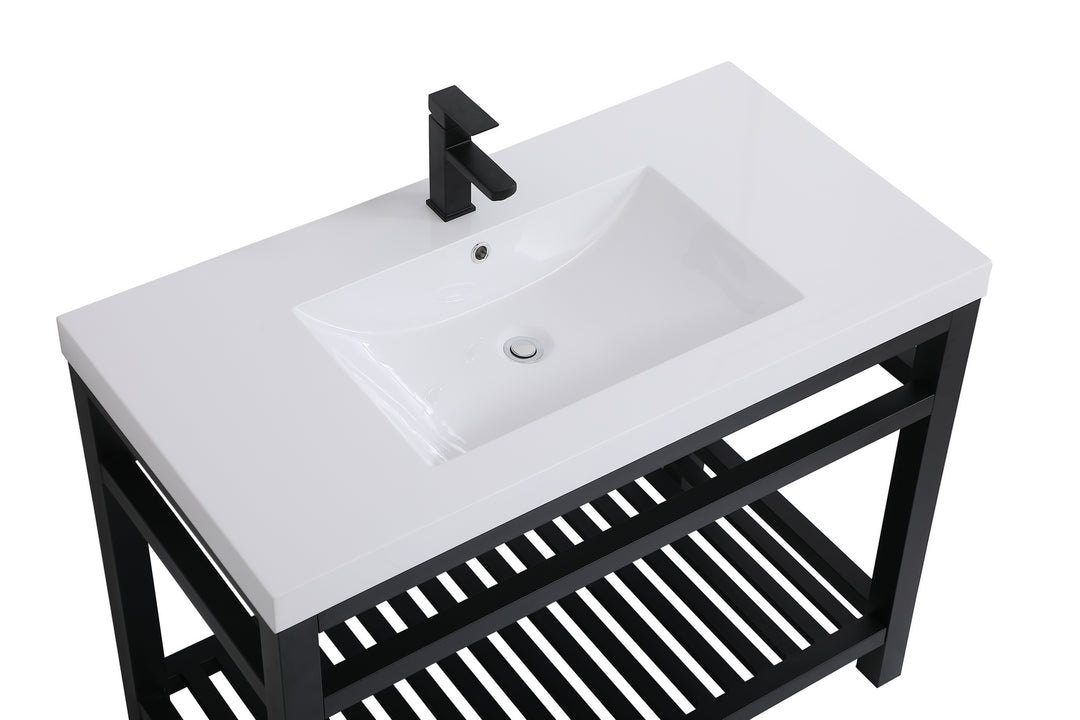 Elegant Lighting - VF14042BK - Single Bathroom Vanity - Raya - black