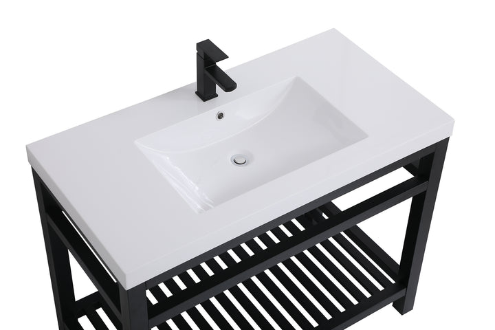 Elegant Lighting - VF14042BK - Single Bathroom Vanity - Raya - black