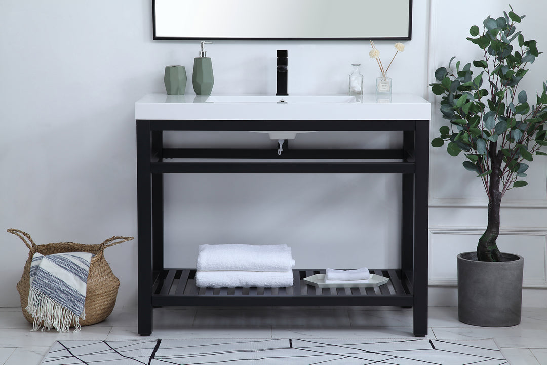 Elegant Lighting - VF14042BK - Single Bathroom Vanity - Raya - black