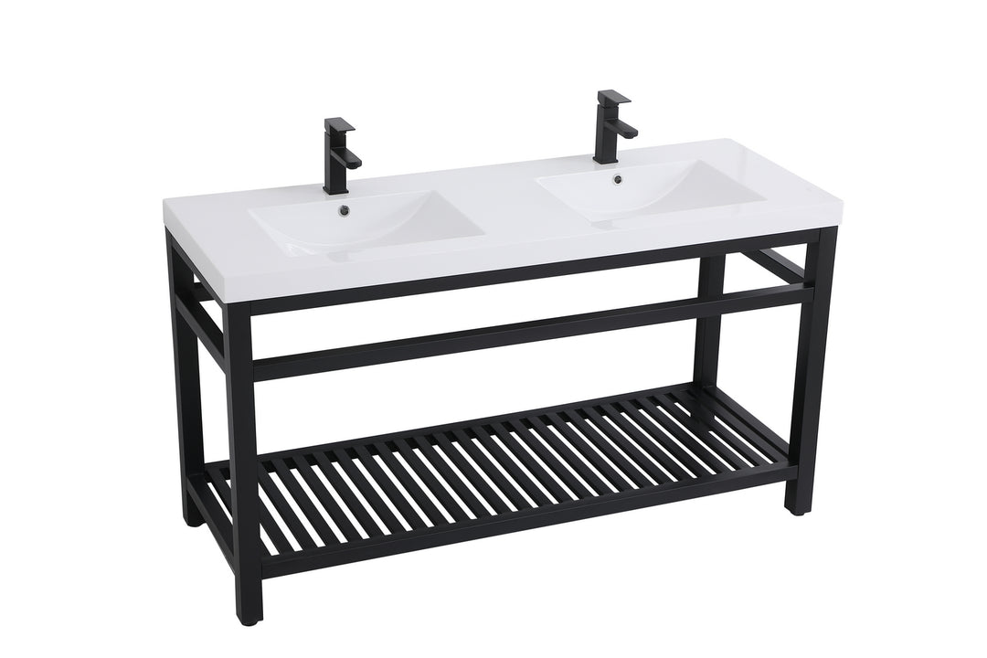Elegant Lighting - VF14060DBK - Double Bathroom Vanity - Raya - black