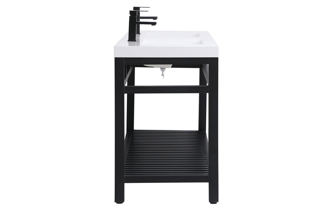 Elegant Lighting - VF14060DBK - Double Bathroom Vanity - Raya - black