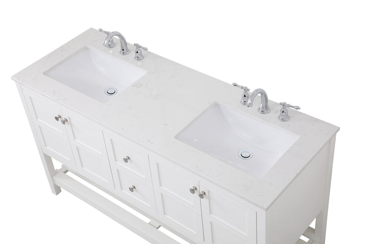 Elegant Lighting - VF16460DWH - Single Bathroom Vanity - Theo - White