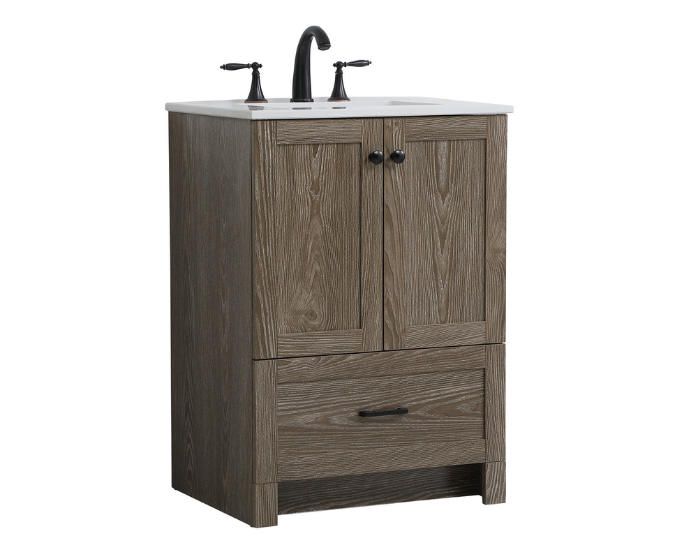 Elegant Lighting - VF2824WO - Single Bathroom Vanity - Soma - weathered oak