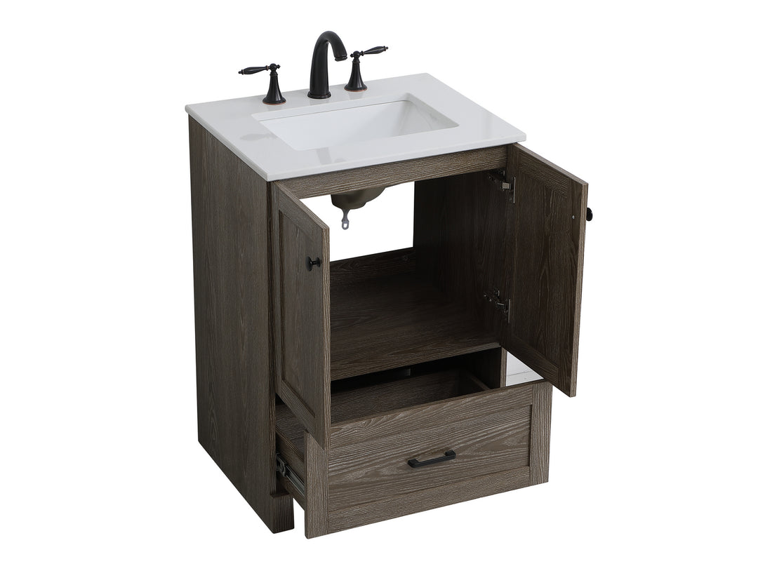 Elegant Lighting - VF2824WO - Single Bathroom Vanity - Soma - weathered oak