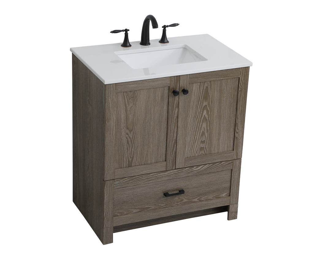 Elegant Lighting - VF2830WO - Single Bathroom Vanity - Soma - weathered oak