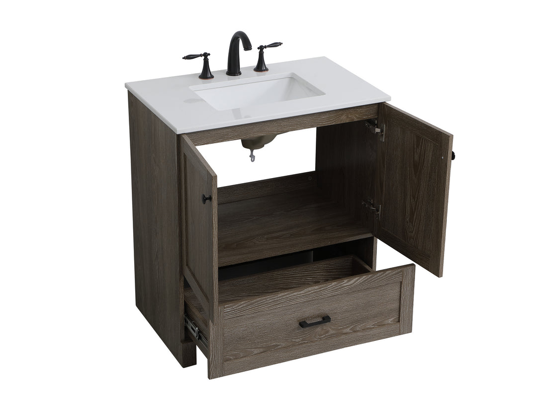 Elegant Lighting - VF2830WO - Single Bathroom Vanity - Soma - weathered oak