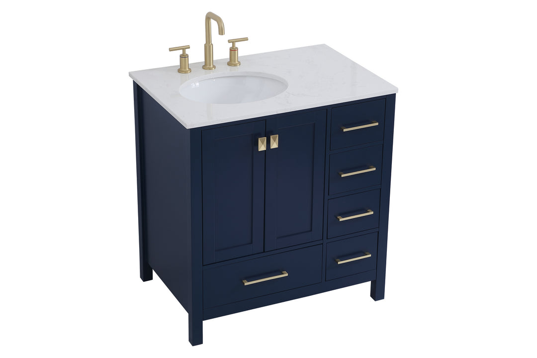 Elegant Lighting - VF18832BL - Single Bathroom Vanity - Irene - Blue