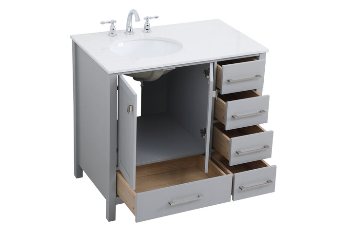Elegant Lighting - VF18836GR - Single Bathroom Vanity - Irene - Gray