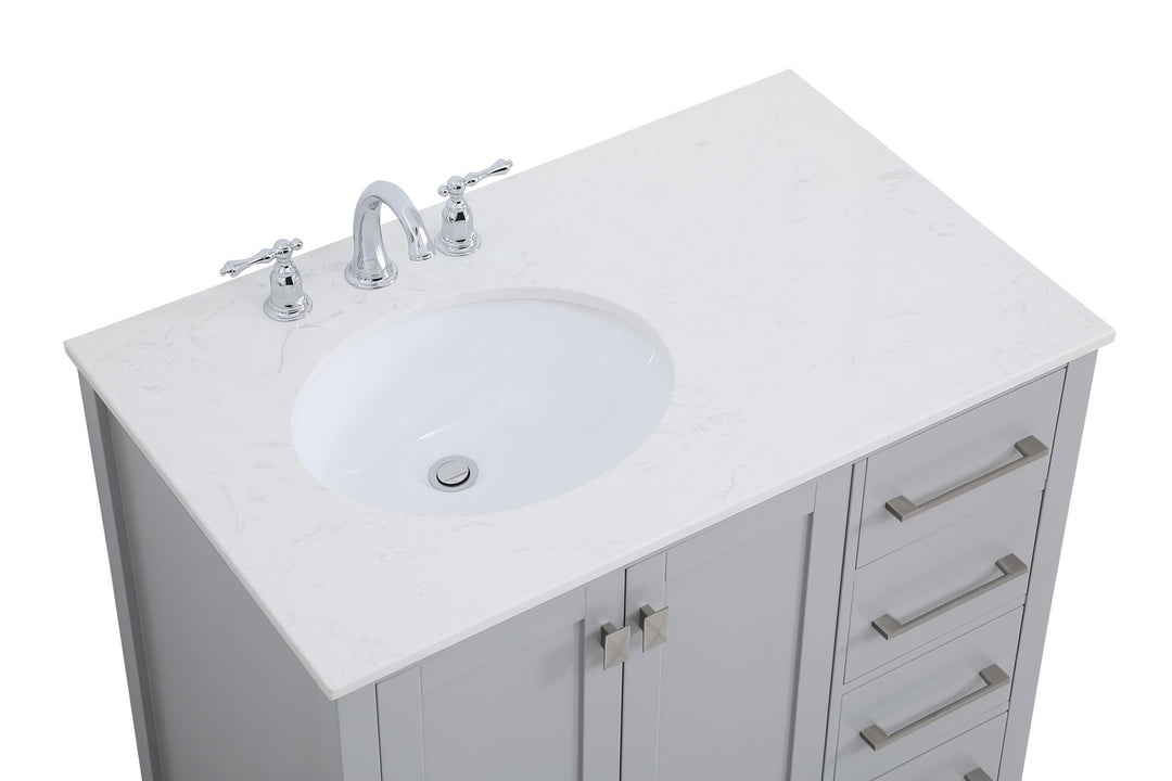 Elegant Lighting - VF18836GR - Single Bathroom Vanity - Irene - Gray