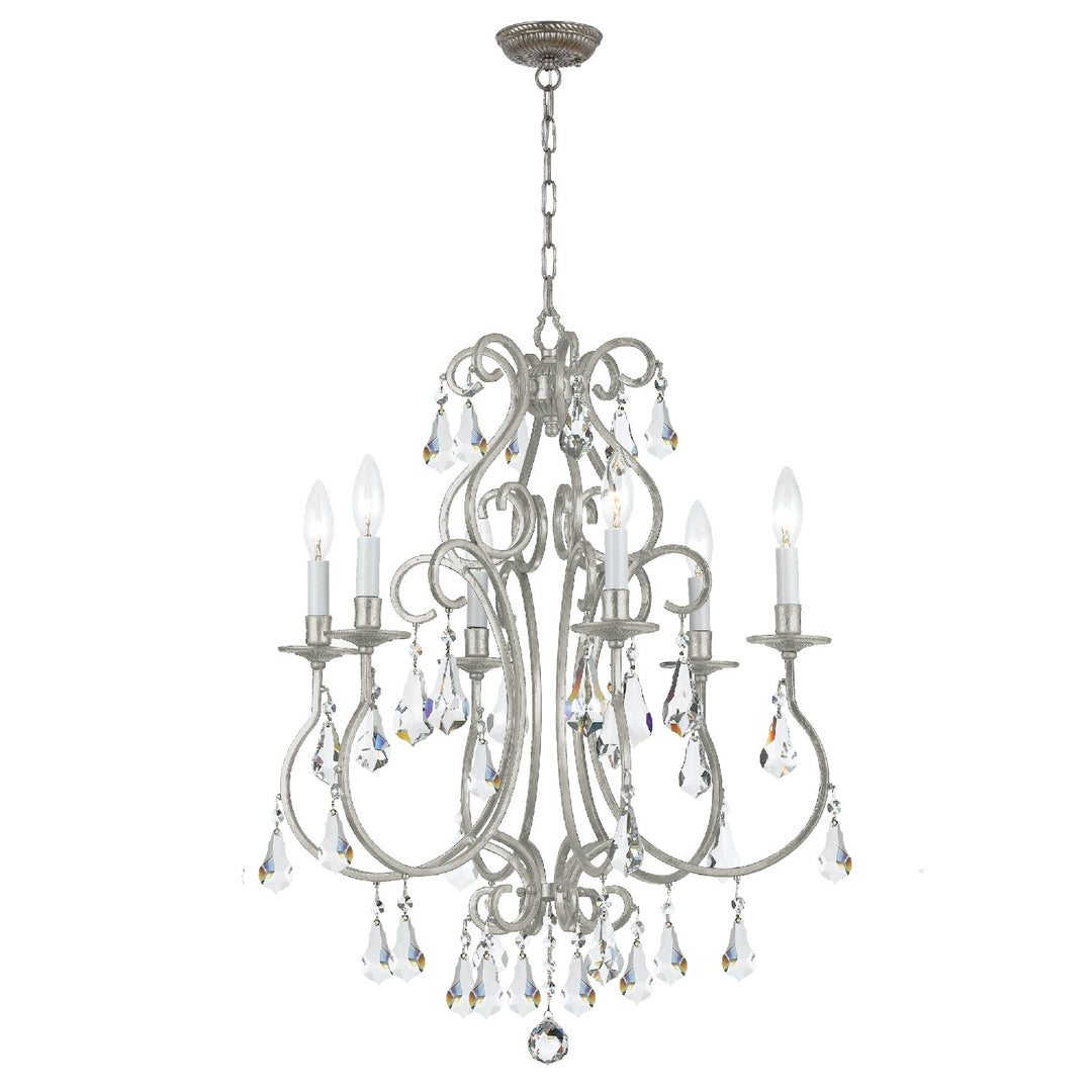 Crystorama - 5016-OS-CL-S - Six Light Chandelier - Ashton - Olde Silver