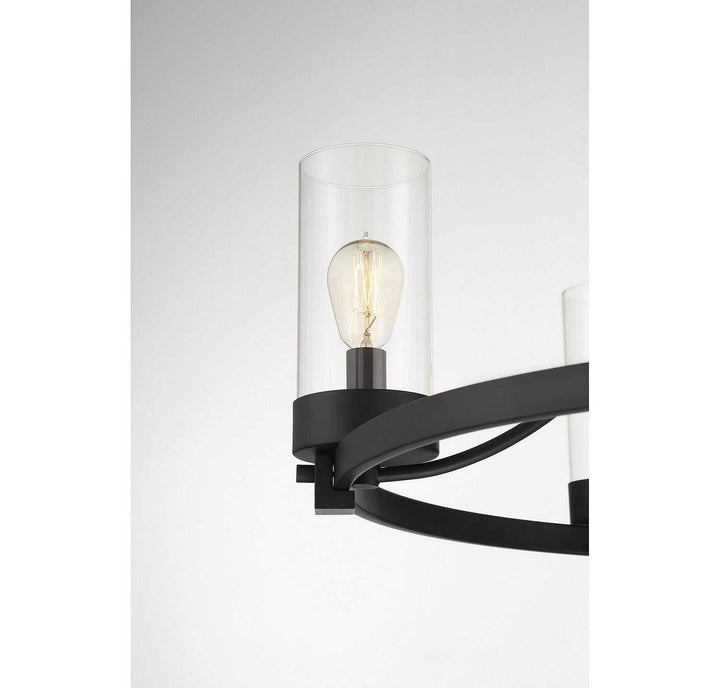 Meridian - M10018MBK - Five Light Chandelier - Mchan - Matte Black