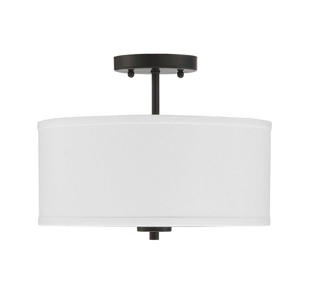 Meridian - M60008MBK - Two Light Semi-Flush Mount - Msemi - Matte Black