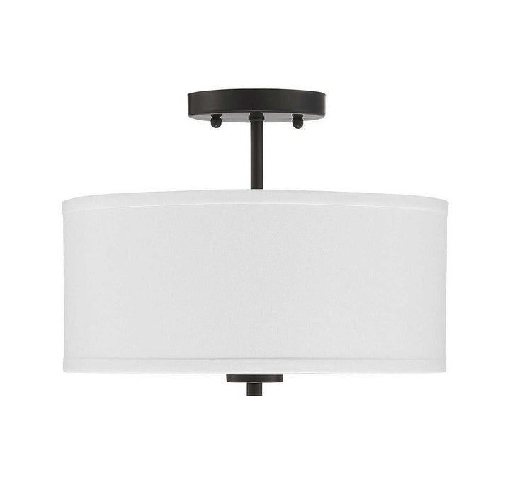 Meridian - M60008MBK - Two Light Semi-Flush Mount - Msemi - Matte Black