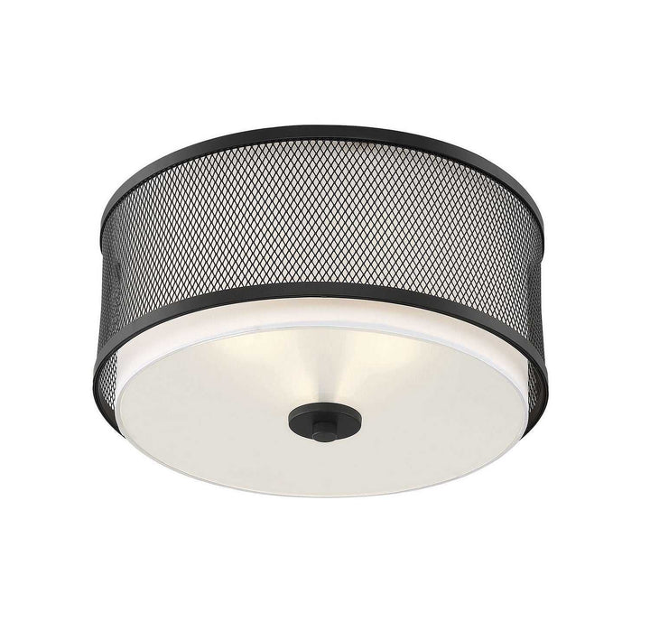 Meridian - M60018MBK - Three Light Semi-Flush Mount - Mflus - Matte Black