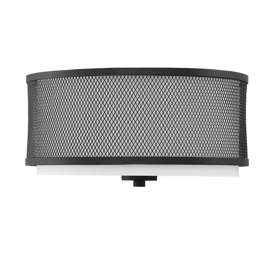 Meridian - M60018MBK - Three Light Semi-Flush Mount - Mflus - Matte Black