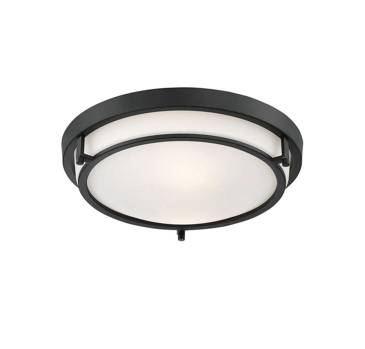 Meridian - M60019MBK - Two Light Semi-Flush Mount - Mflus - Matte Black