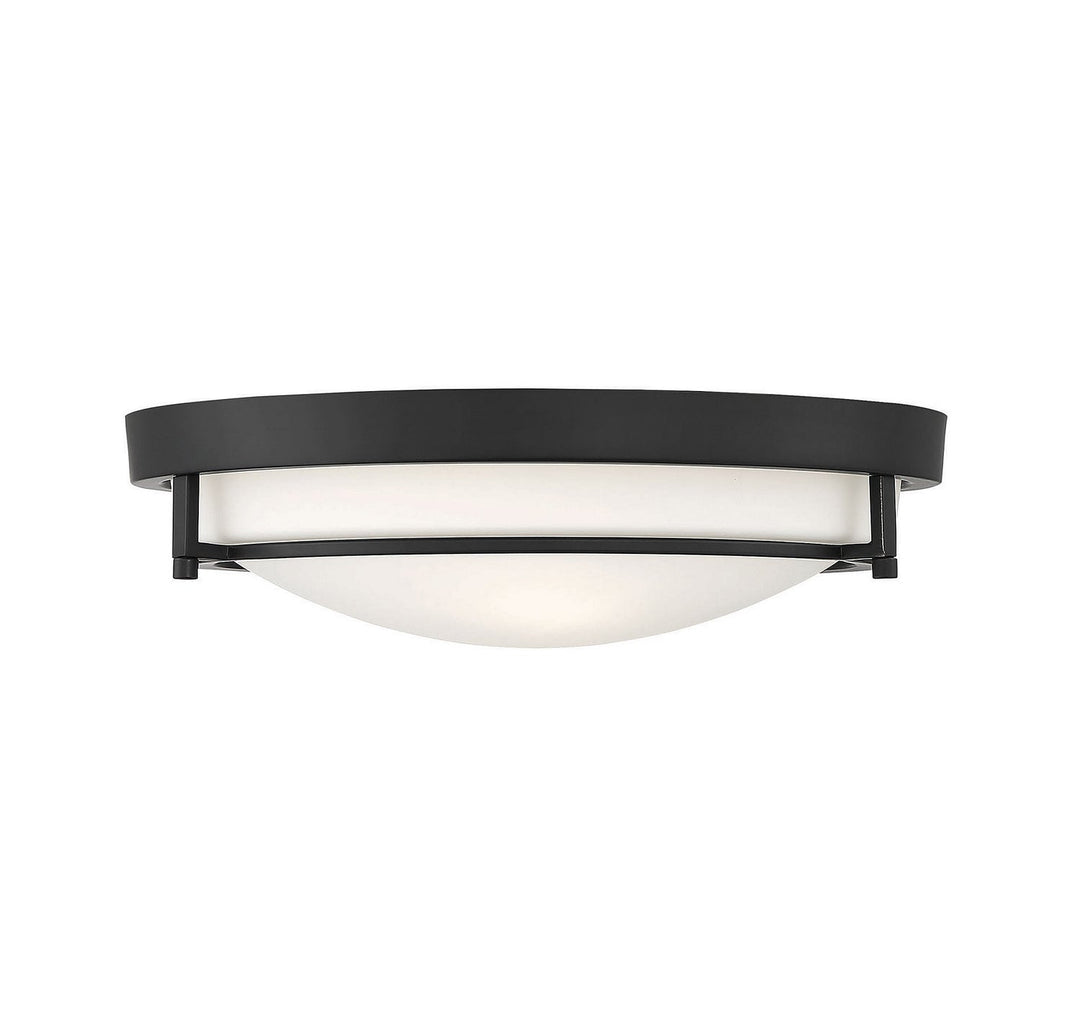 Meridian - M60019MBK - Two Light Semi-Flush Mount - Mflus - Matte Black