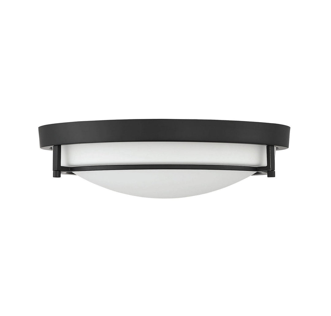 Meridian - M60019MBK - Two Light Semi-Flush Mount - Mflus - Matte Black