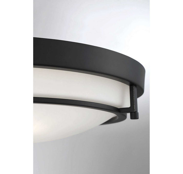 Meridian - M60019MBK - Two Light Semi-Flush Mount - Mflus - Matte Black
