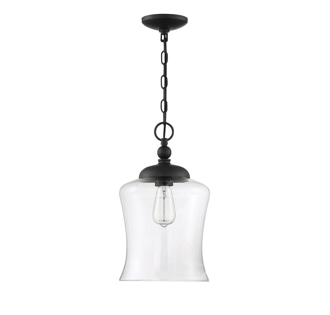 Meridian - M70019MBK - One Light Pendant - Mpend - Matte Black