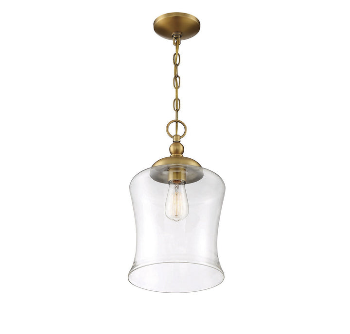 Meridian - M70019NB - One Light Pendant - Mpend - Natural Brass