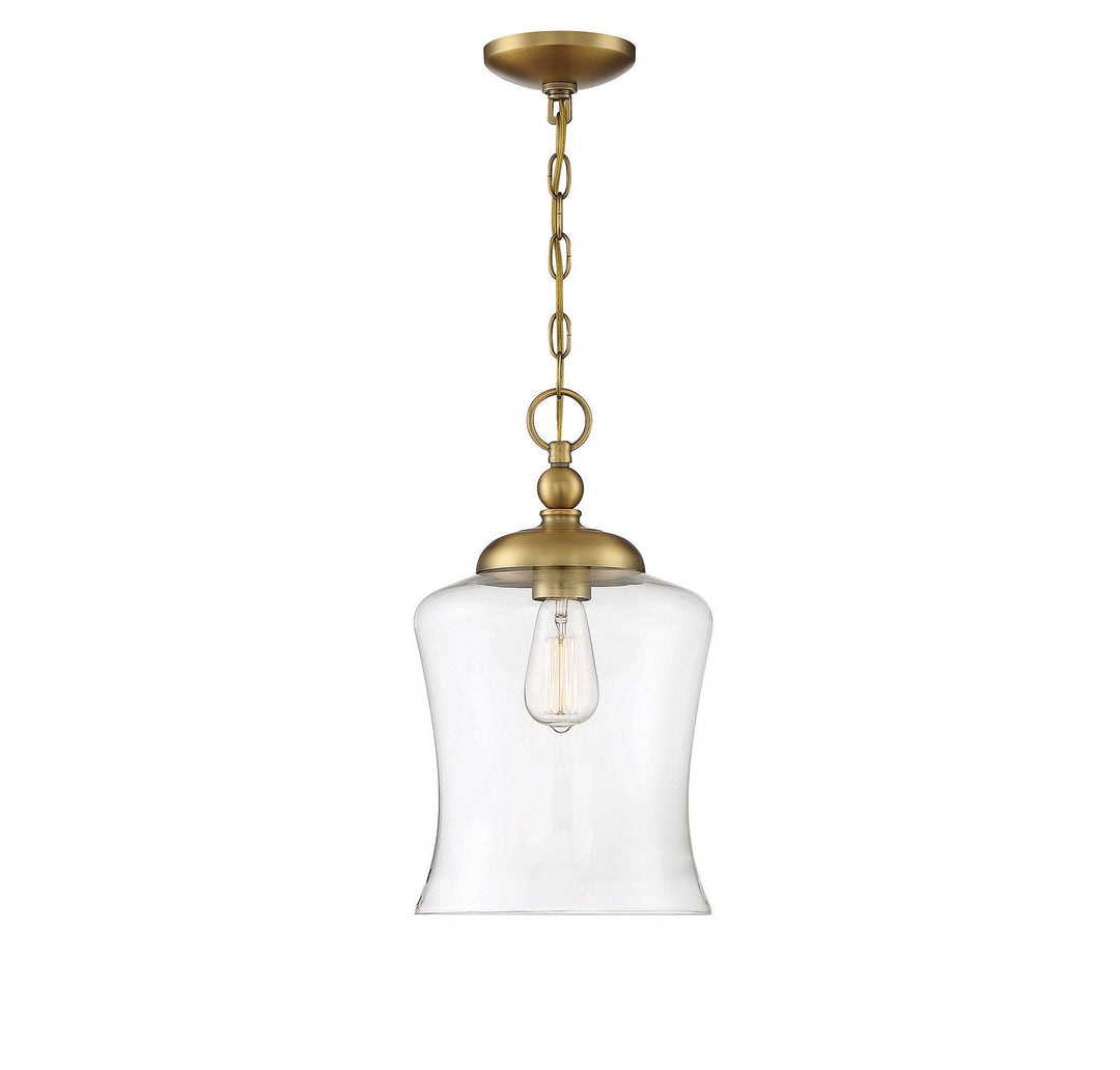 Meridian - M70019NB - One Light Pendant - Mpend - Natural Brass