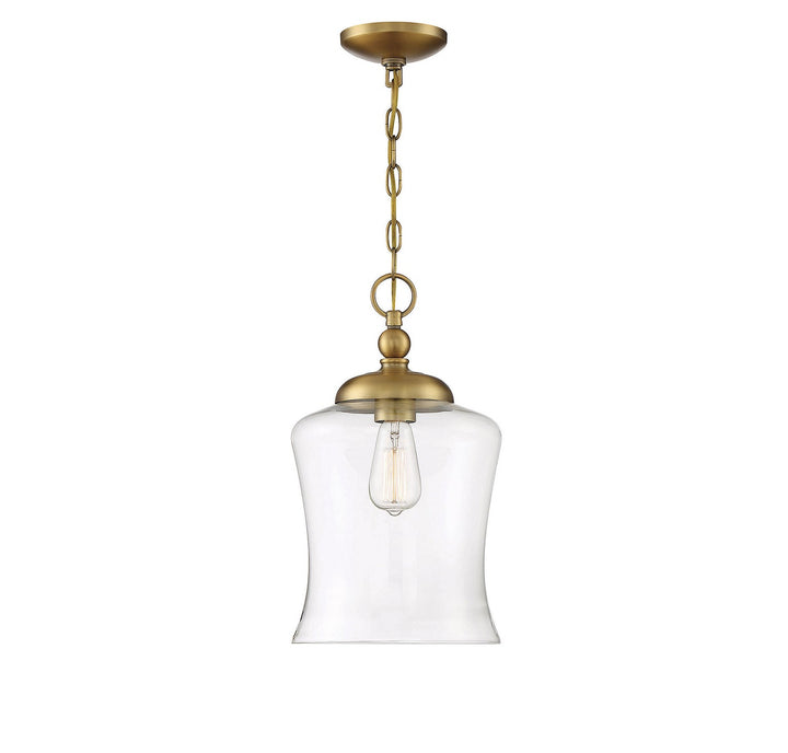 Meridian - M70019NB - One Light Pendant - Mpend - Natural Brass
