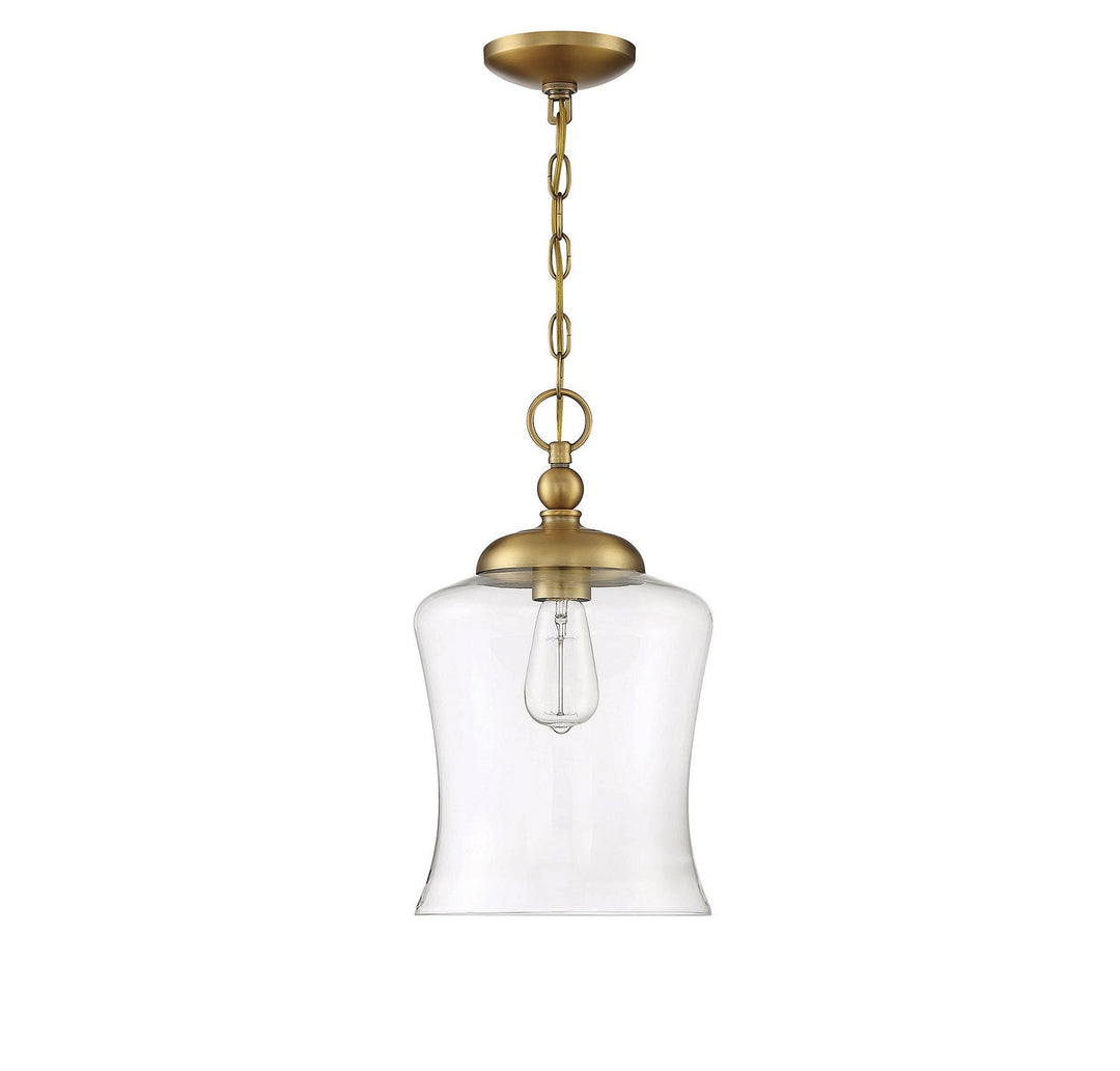 Meridian - M70019NB - One Light Pendant - Mpend - Natural Brass