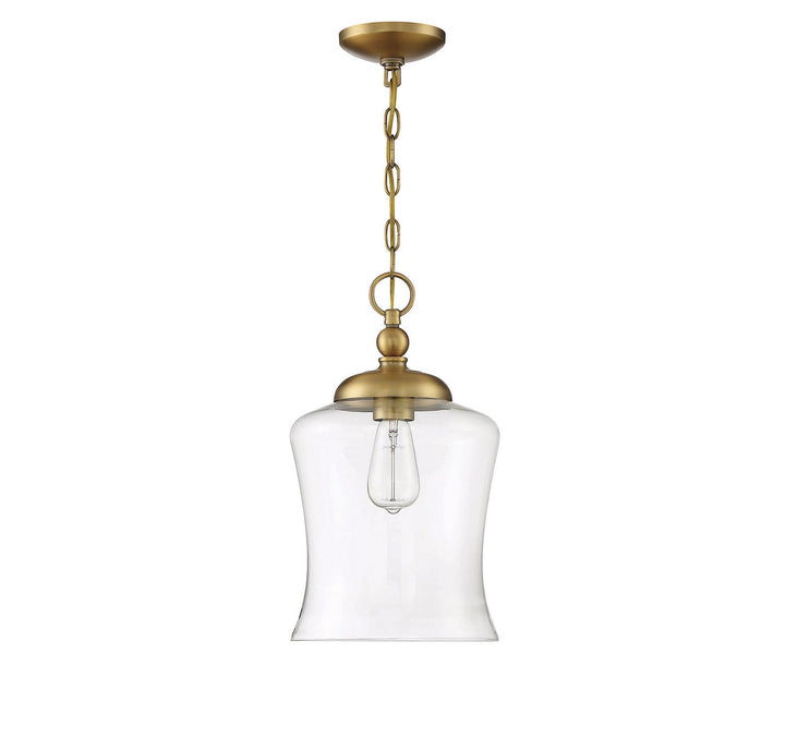 Meridian - M70019NB - One Light Pendant - Mpend - Natural Brass