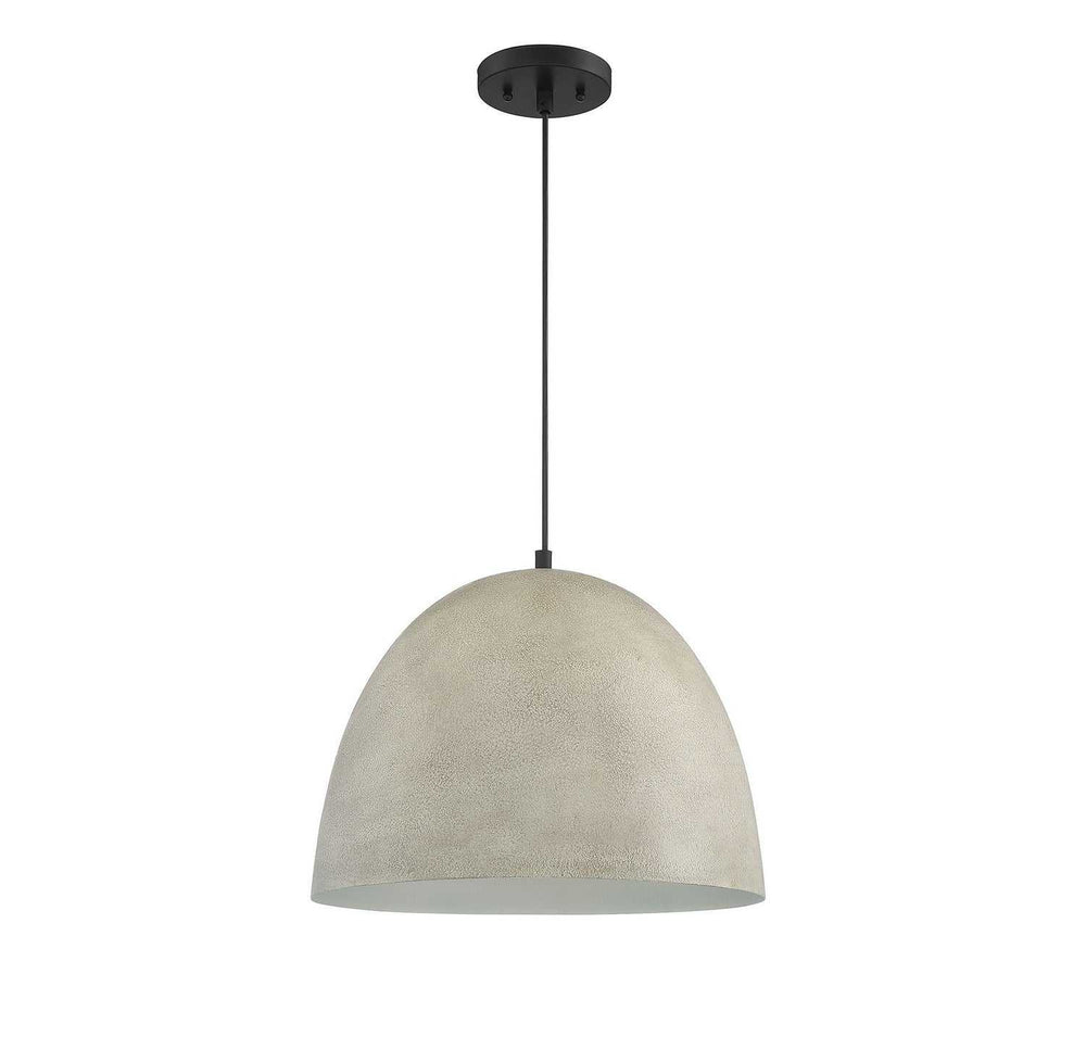 Meridian - M70093CMBK - One Light Pendant - Mpend - Concrete with Matte Black