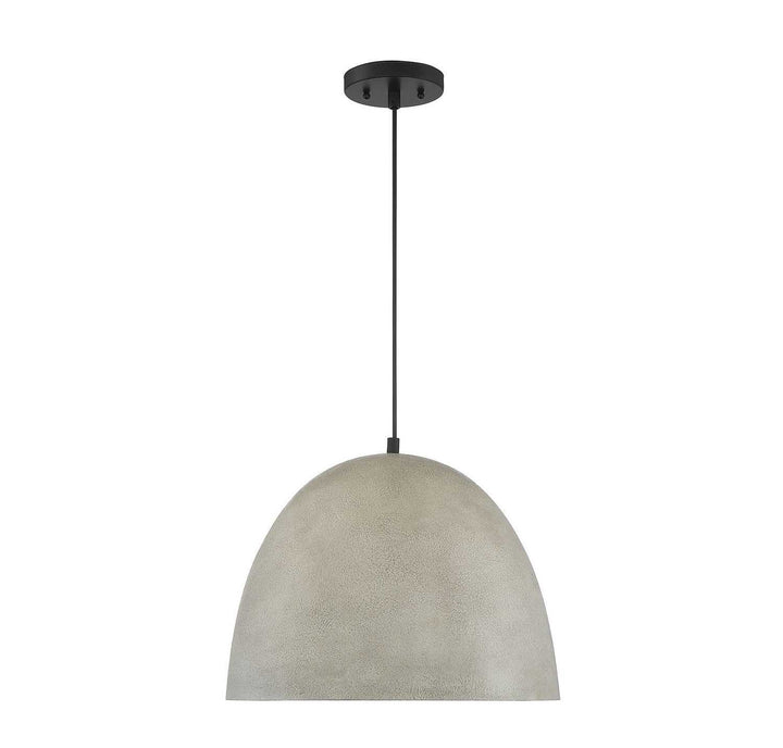 Meridian - M70093CMBK - One Light Pendant - Mpend - Concrete with Matte Black