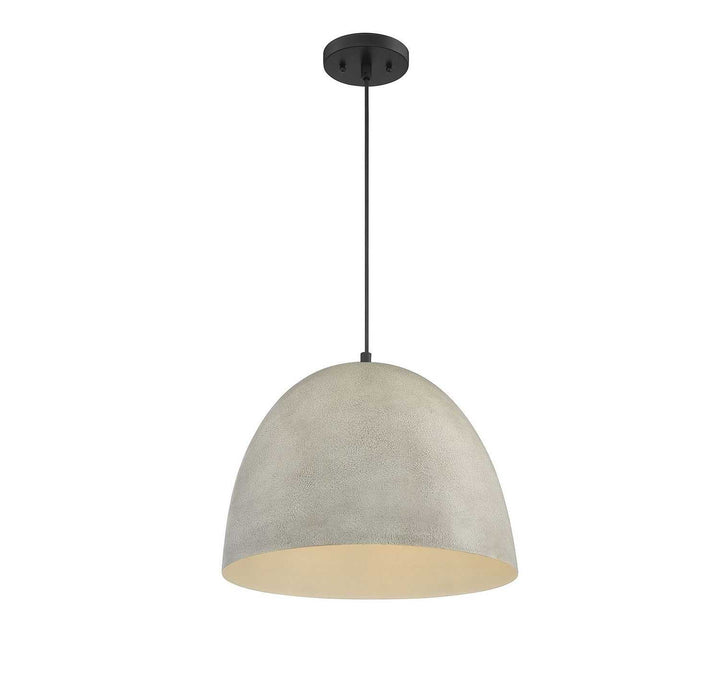 Meridian - M70093CMBK - One Light Pendant - Mpend - Concrete with Matte Black