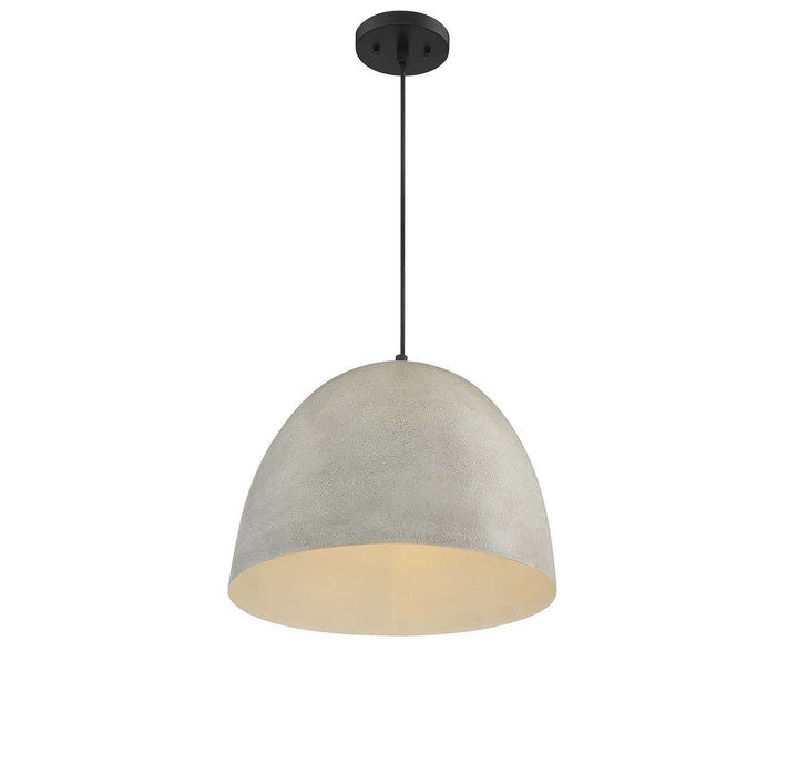 Meridian - M70093CMBK - One Light Pendant - Mpend - Concrete with Matte Black