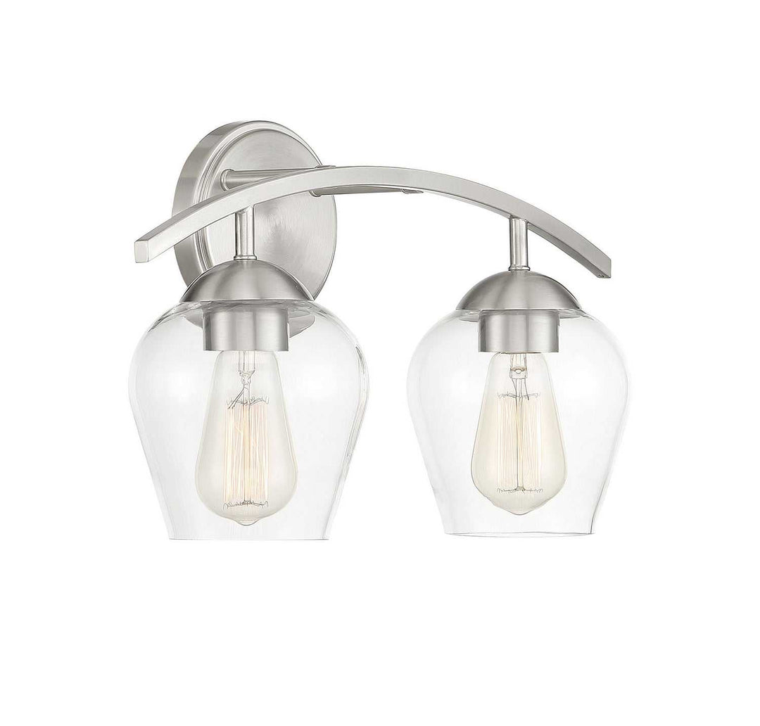 Meridian - M80031BN - Two Light Bathroom Vanity Light - Mbath - Brushed Nickel