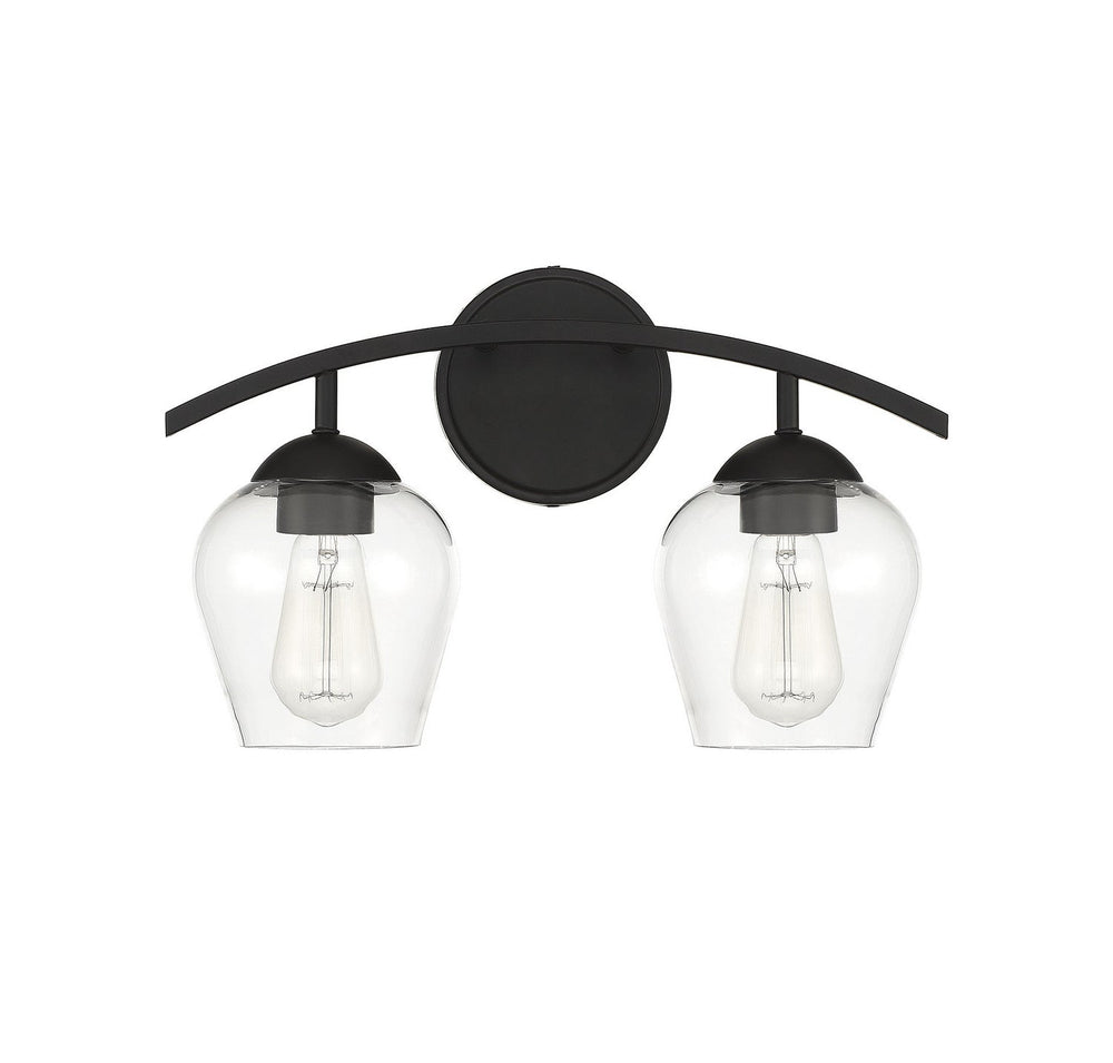 Meridian - M80031MBK - Two Light Bathroom Vanity Light - Mbath - Matte Black